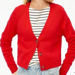 J.Crew factory cotton blend v-neck cardigan
